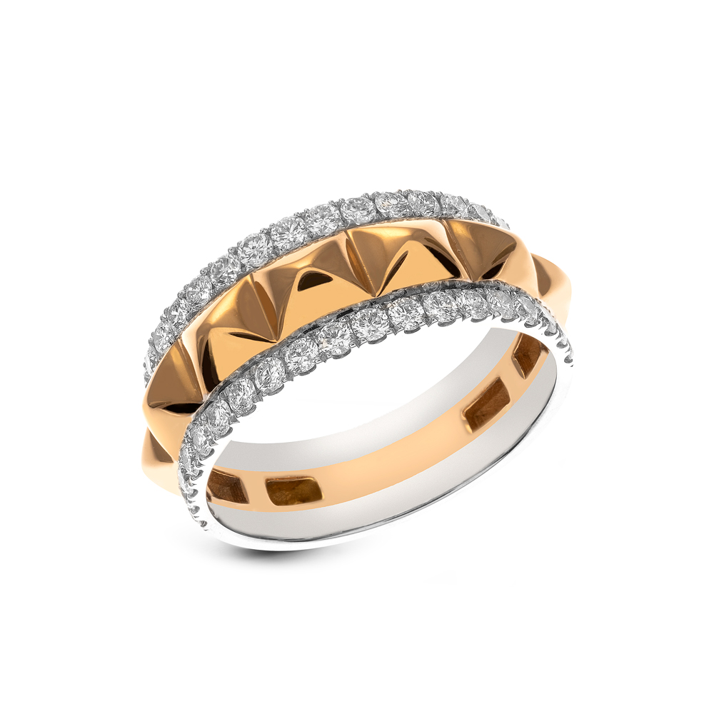 Cubini 18K Gold Yellow & White Gold Ring